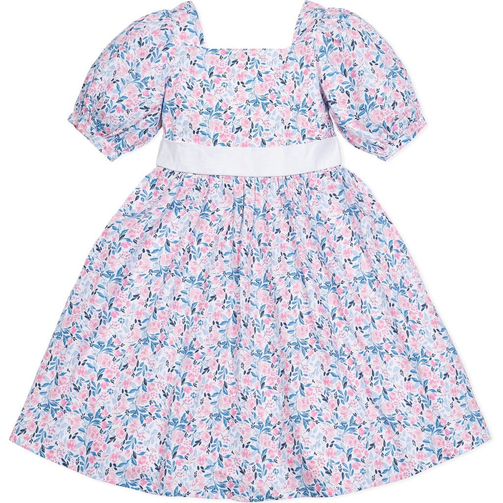 Hope & Henry Girls' Short Sleeve Puff Sleeve Party Dress, Kids In English Floral