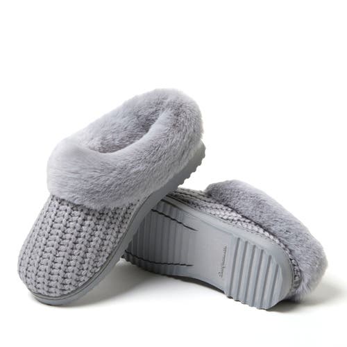 Dearfoams Hannah Festive Knit Clog Slipper In Sleet