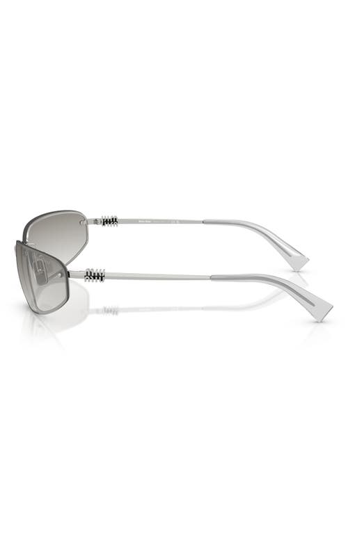 Miu Miu 69mm Oversize Oval Sunglasses In Silver
