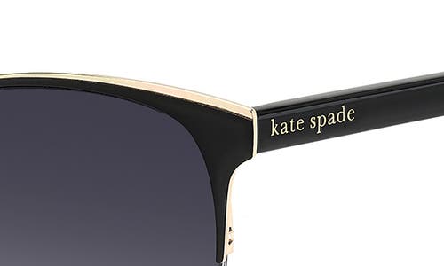 Shop Kate Spade New York Izara 57mm Gradient Cat Eye Sunglasses In Black/grey Shaded