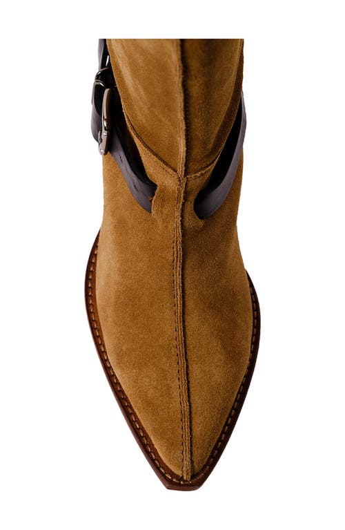 Free People Sway Low Knee High Boot In Military Taupe Suede