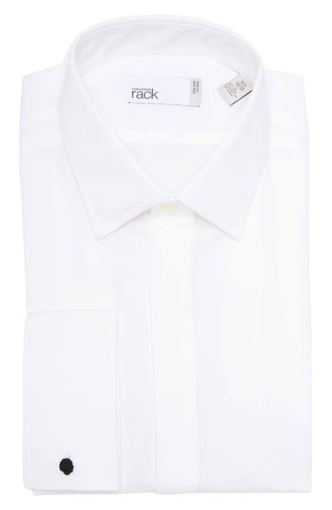 nul lugt Ru NORDSTROM RACK Solid Textured Trim Fit Cotton Tuxedo Shirt | Nordstromrack