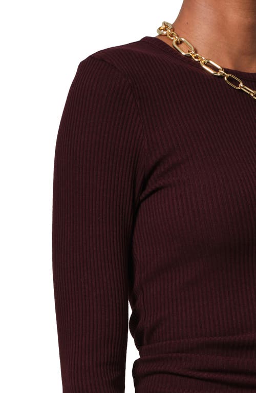 Citizen Of Humanity Citizens Of Humanity Fellina Rib One-sleeve Sweater In Burgundy