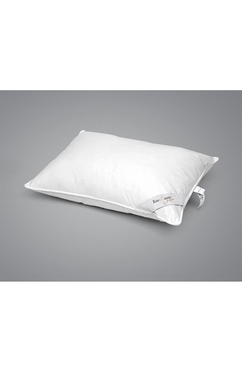 ENCHANTE HOME Luxury European Down Firm Density King Size Feather Pillow - White, Main, color, WHITE