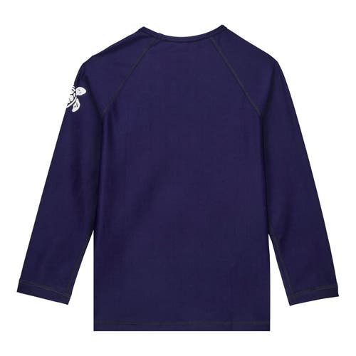 Vilebrequin Kids' Solid Rashguard In Bleu Marine