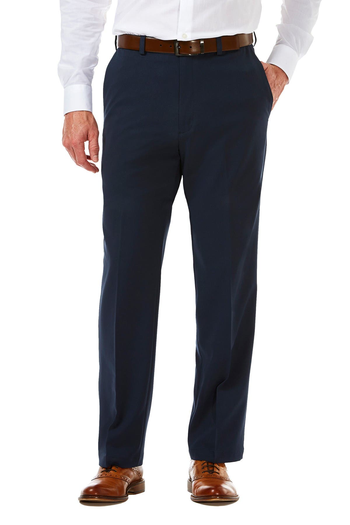 HAGGAR | Cool 18 PRO Classic Fit Flat Front Pants - 29-34" Inseam ...