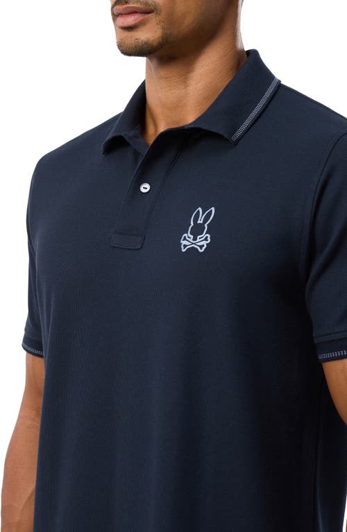 Shop Psycho Bunny Stanwood Pima Cotton Piqué Polo In Navy