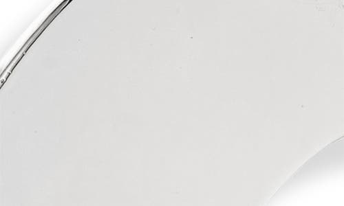 Open Edit Polished Half Hoop Earrings In Rhodium