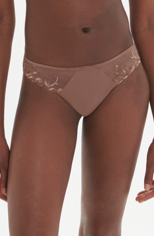 Shop Simone Perele Andora Thong In Amaretto