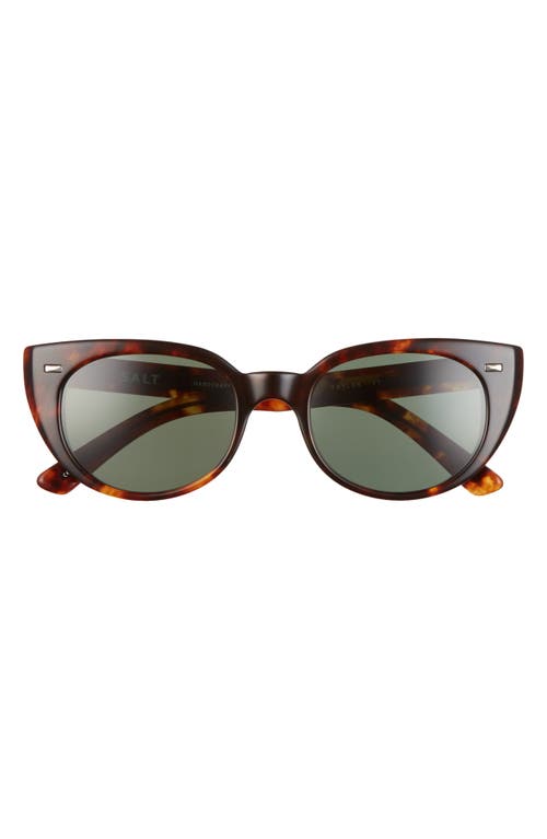 Taylor 52mm Polarized Cat Eye Sunglasses in Toasted Toffee/G-15