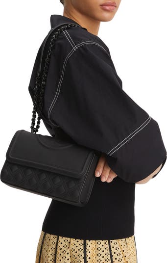 Tory Burch- Small Fleming Matte Convertible Shoulder Bag (Black
