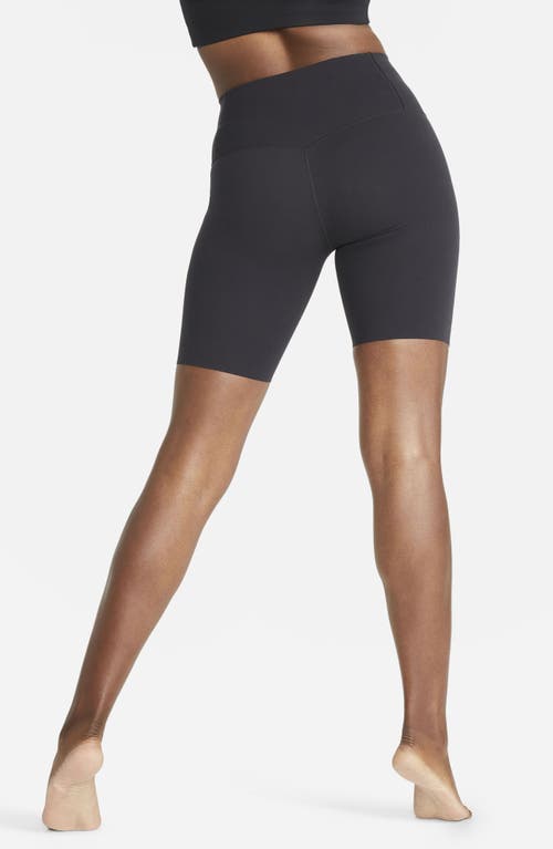 Shop Nike Zenvy Gentle Support High Waist Bike Shorts In Black/black