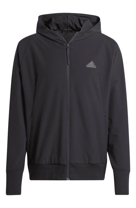 Shop Adidas Originals Sportswear Z.n.e. Woven Zip Jacket In Black