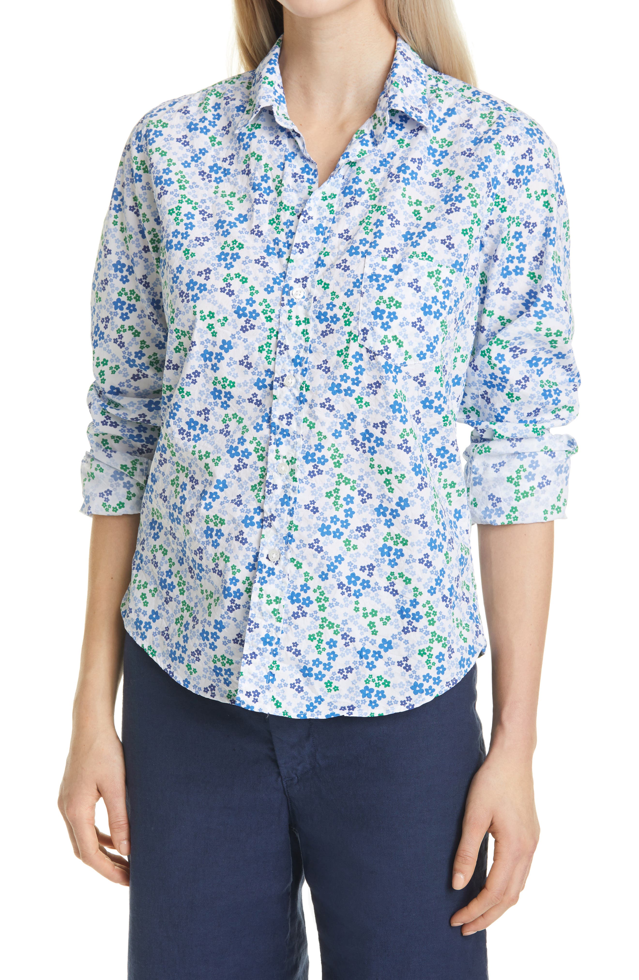 FRANK AND EILEEN Frank & Eileen Barry Signature Crinkle Cotton Button