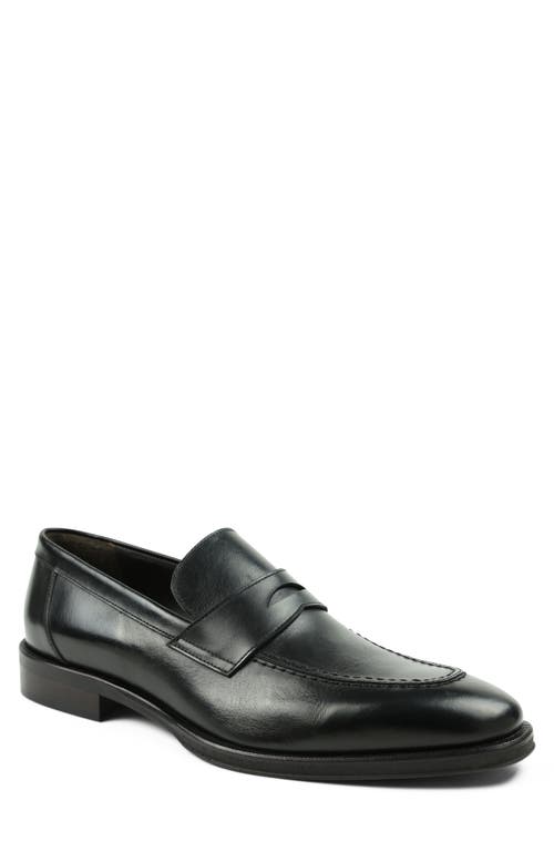 Nathan Penny Loafer in Black Calf