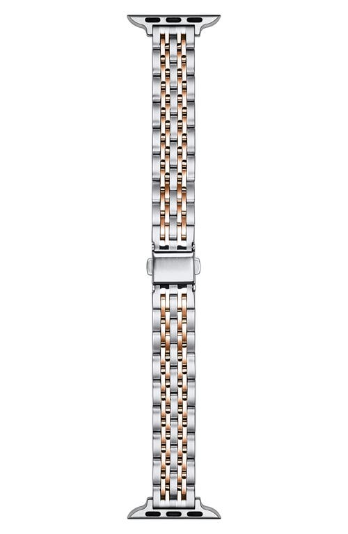 Shop The Posh Tech 22mm Apple Watch® Bracelet Watchband In Silver/rose Gold