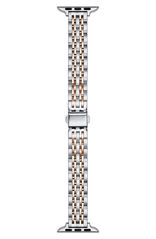 The Posh Tech 22mm Apple Watch® Bracelet Watchband In Silver/rose Gold