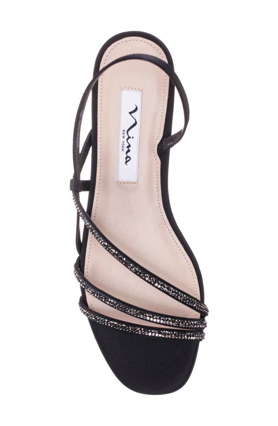 Nina Womens Block Heel Man Made Ankle Strap In Black
