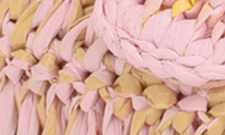 Nine West Tenly Raffia Slide Sandal In Medium Pink