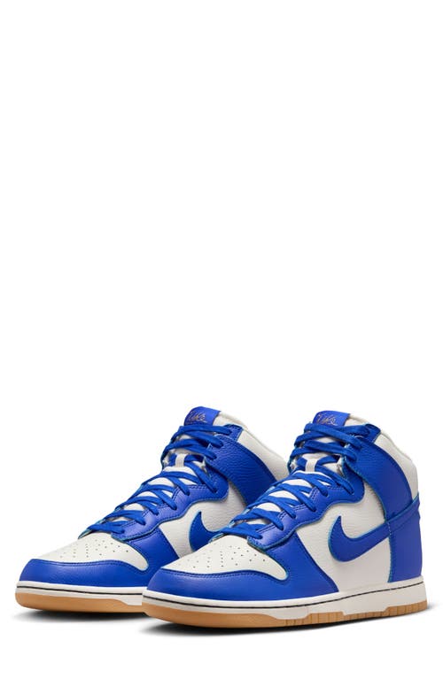 Shop Nike Dunk Hi Retro Se Basketball Sneaker In Phantom/racer Blue/ivory