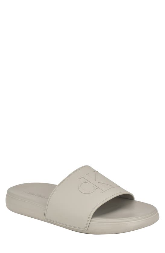 Calvin Klein Wiston Slide Sandal In Grey/ Grey