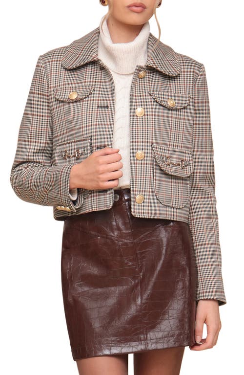 Avec Les Filles Check Plaid Crop Jacket In English Tartan