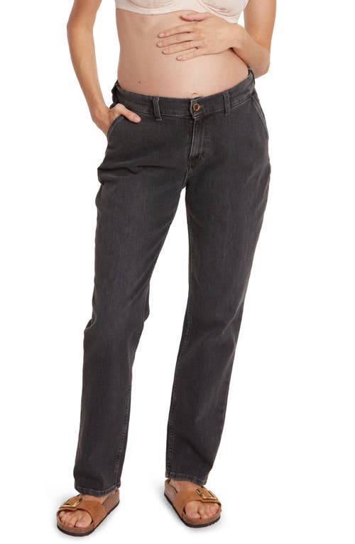 Carrie Cuff Maternity Mom Jeans in Grey Used