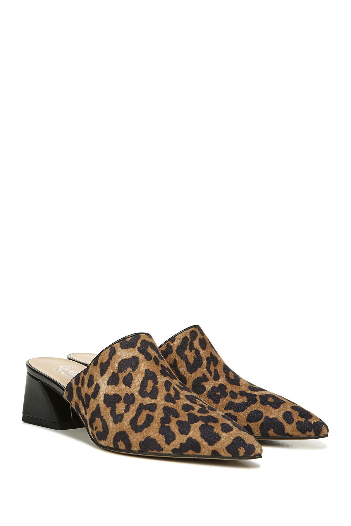 Rianan Leopard Print Block Heel Mule 