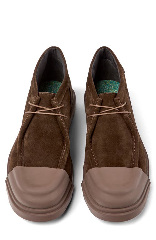 Camper Junction Panelled Lace-up Shoes In Medium Brown