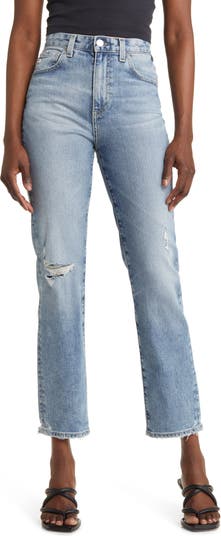 AG Saige Ripped Straight Leg Jeans | Nordstrom