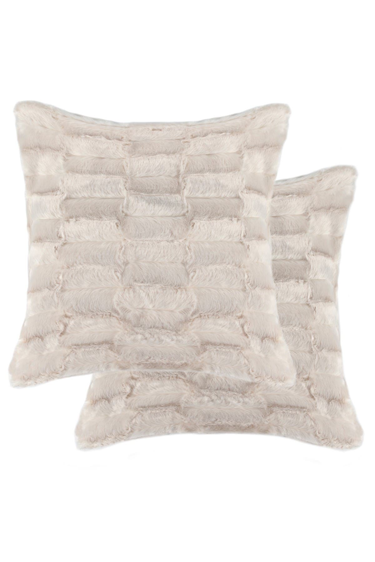 tan faux fur pillow