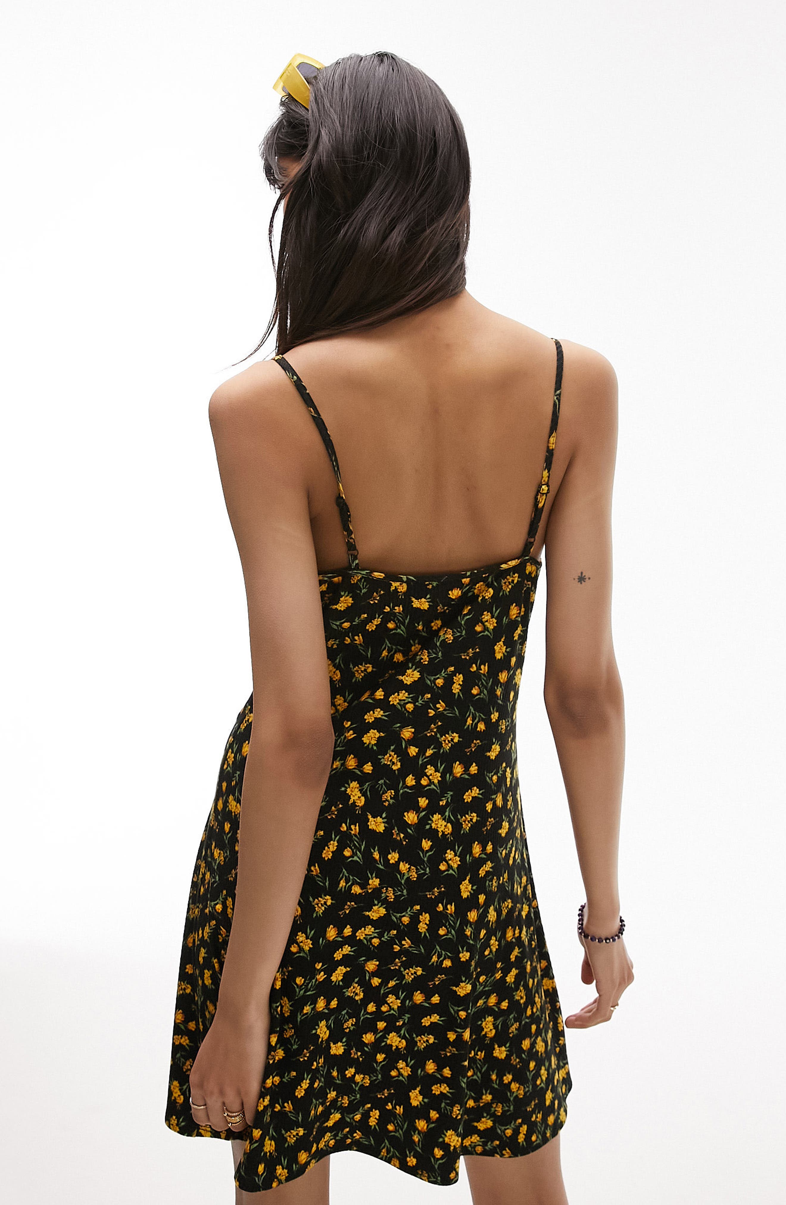 Topshop Cutout Rib Dress in Black Multi Smart Closet