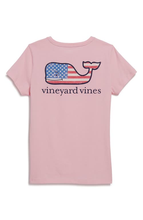 Shop Vineyard Vines Flag Whale Cotton Graphic Pocket T-shirt In Flamingo