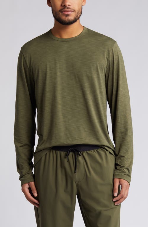 Perform Train Long Sleeve T-Shirt in Olive Night