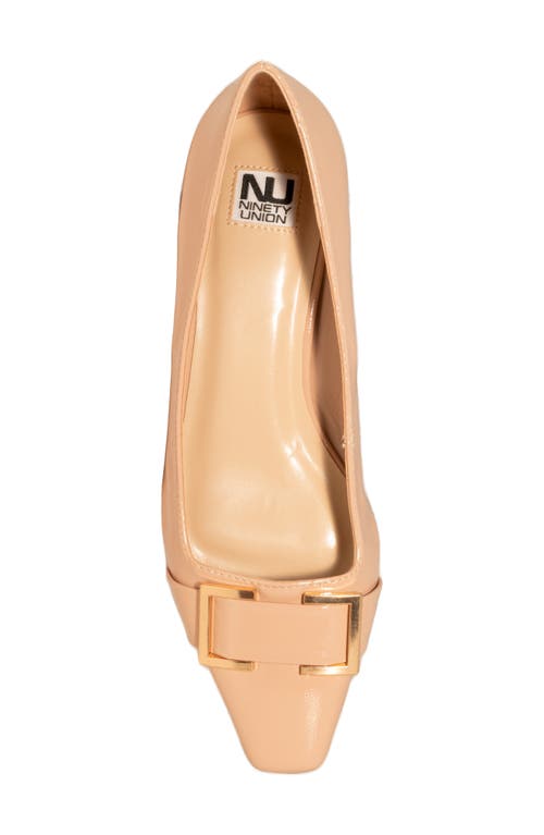 Ninety Union Dove Buckle Flat In Beige