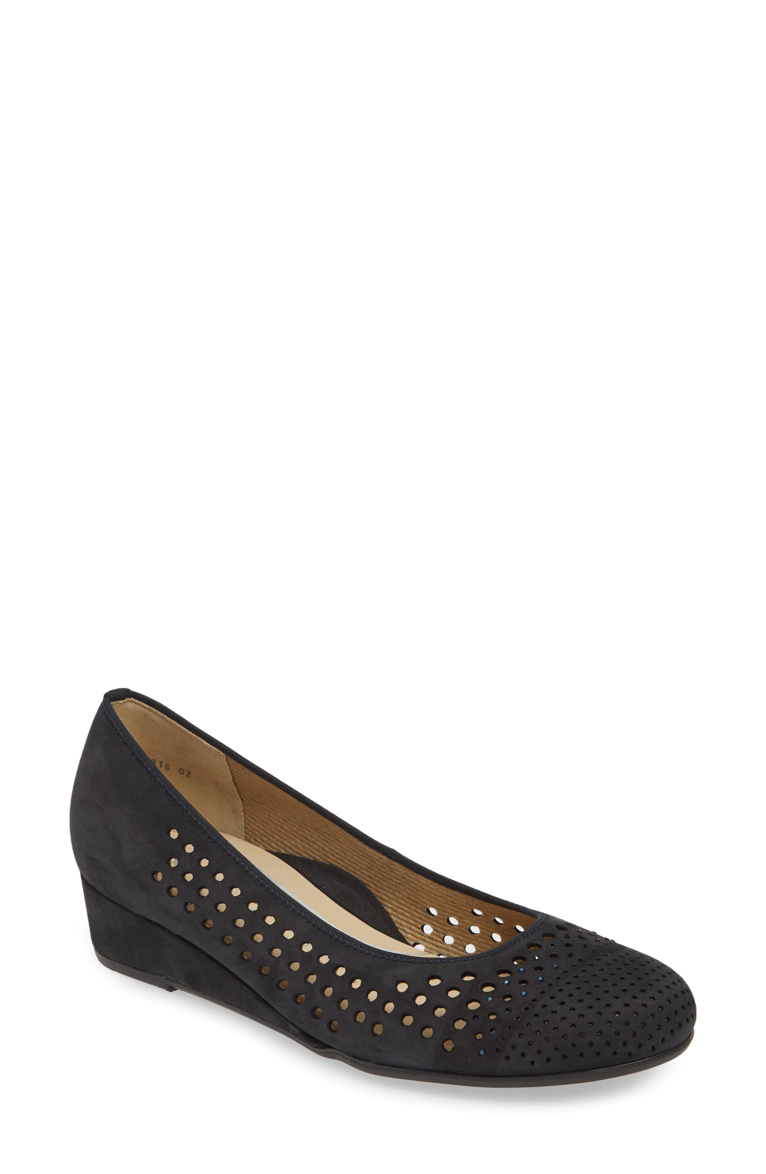 Ara Lois Wedge Pump - Blue/green