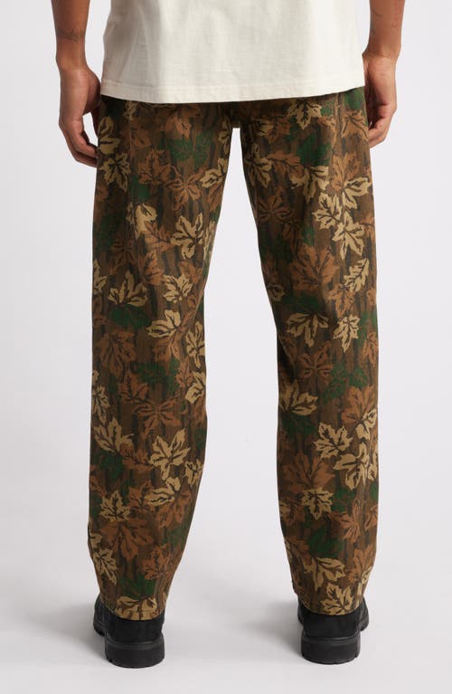 Shop Obey Hardwork Plum Print Jeans In Mulled Basil Multi