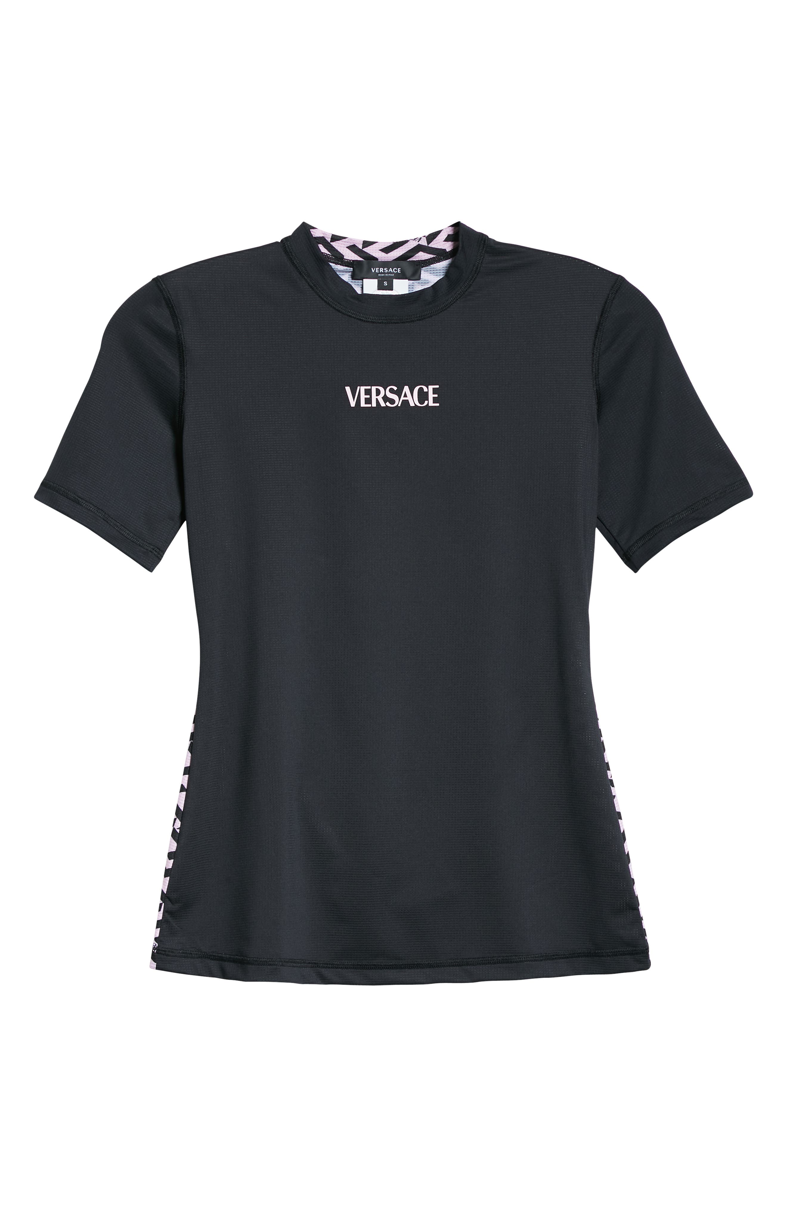 Versace La Greca Logo Gym T-Shirt in Nero Candy