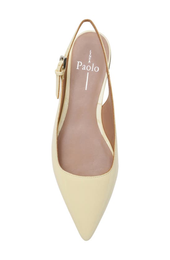 Linea Paolo Caia Pointed Toe Slingback Flat In Light Yellow