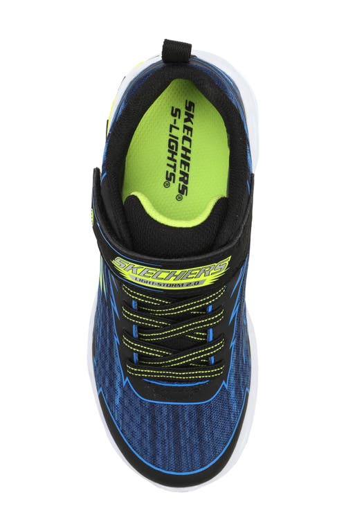 Shop Skechers Kids' S-lights Light Storm 2.0 Sneaker In Black/blue