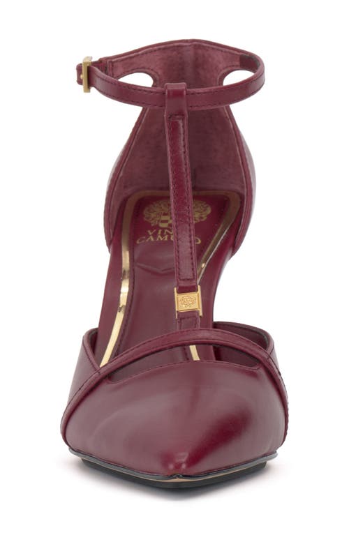 Shop Vince Camuto Branor T-strap Pointed Toe Pump In Chianti