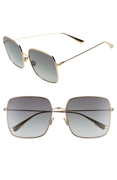 Dior Stellaire 59mm Square Sunglasses In Rose Gold