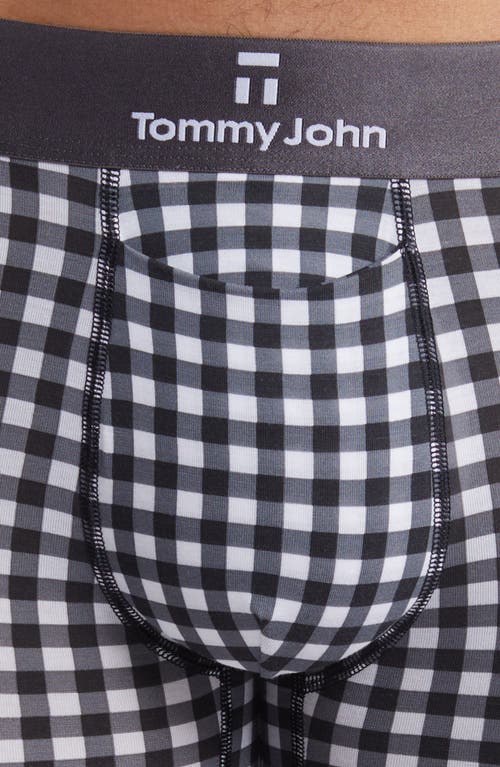 Shop Tommy John 2-pack Second Skin 4-inch Boxer Briefs In Grey Harvest Gingham/black