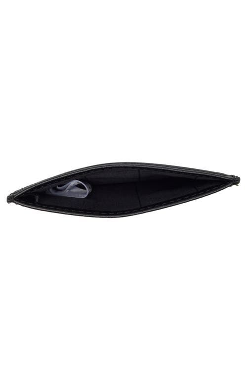 Ted Baker London Cavendish Pebbled Cardholder In Black