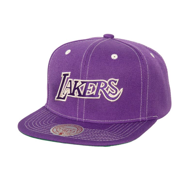 Mitchell & Ness Purple Los Angeles Lakers Energy Contrast Snapback Hat