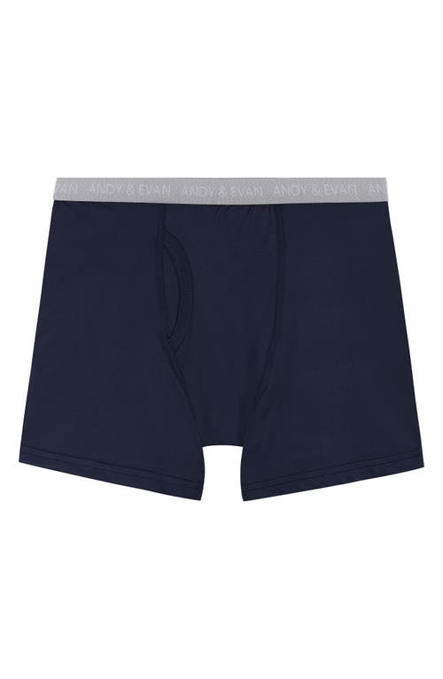 Shop Andy & Evan Kids' Assorted 5-pack Boxer Briefs In Navy/grey