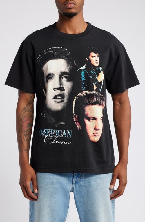 ID Supply Co Elvis Presley Music Trio Oversize Graphic T-Shirt in Black 