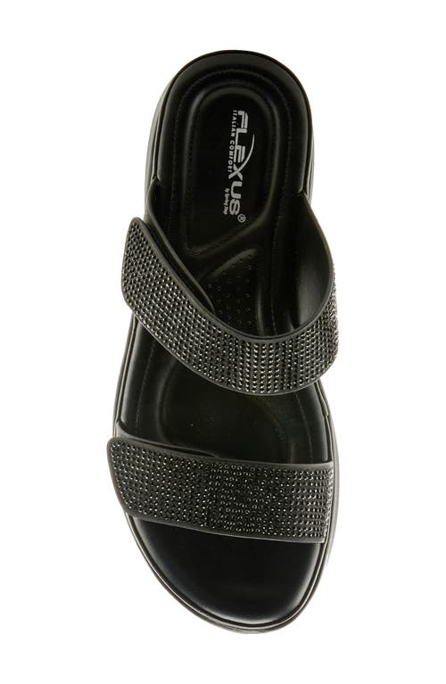 Flexus By Spring Step Bling Slide Sandal In Black