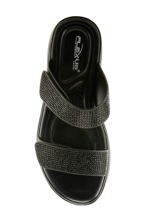 Shop Flexus By Spring Step Bling Slide Sandal In Black