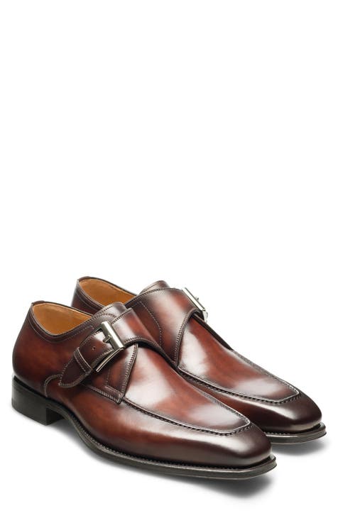 Meyer Water Resistant Leather Monk Strap Shoe (Men)